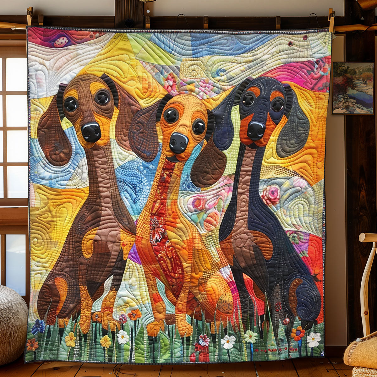 Comfy Dachshund WN2208050CL Quilt