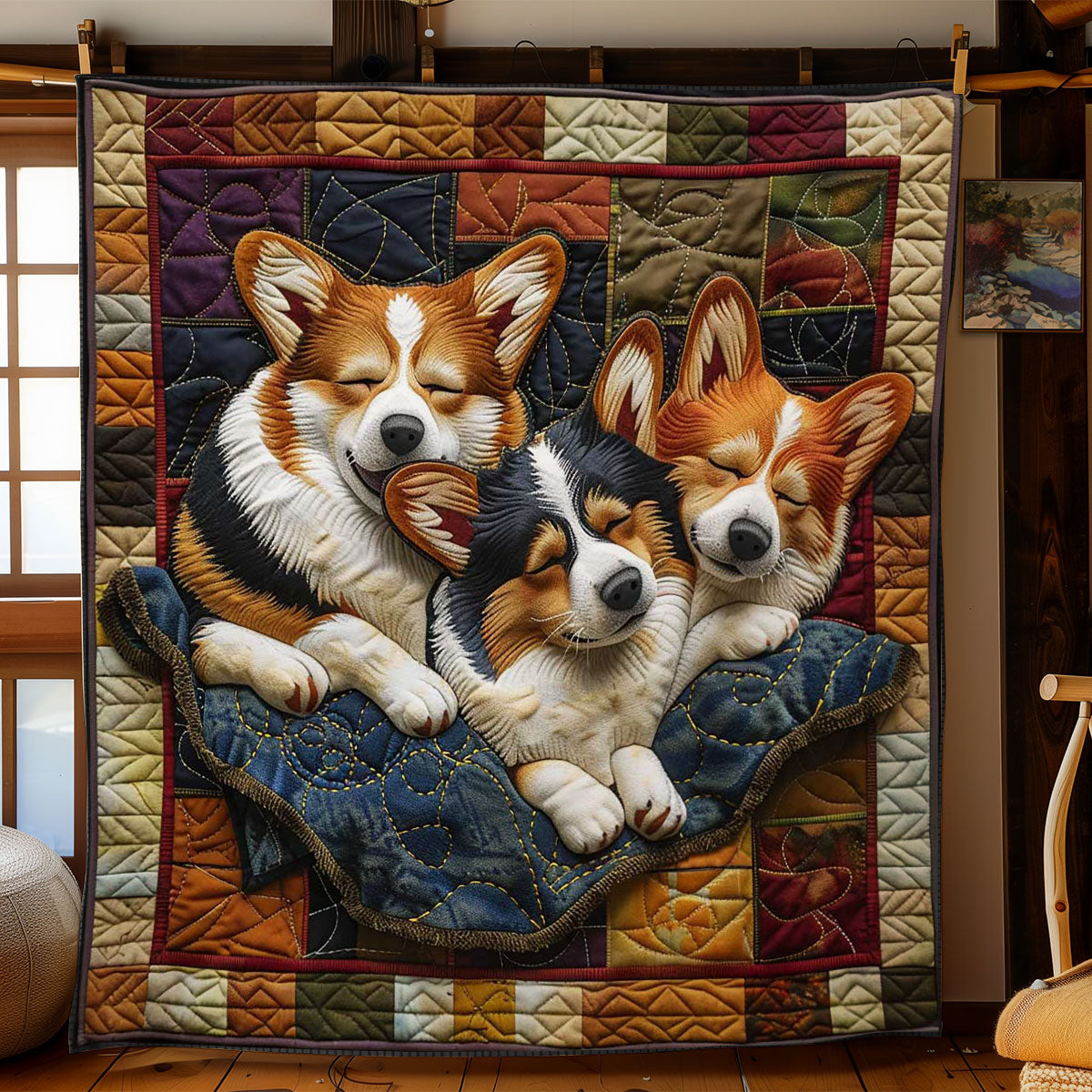 Corgi Cozy Hideaway WN2808079CL Quilt