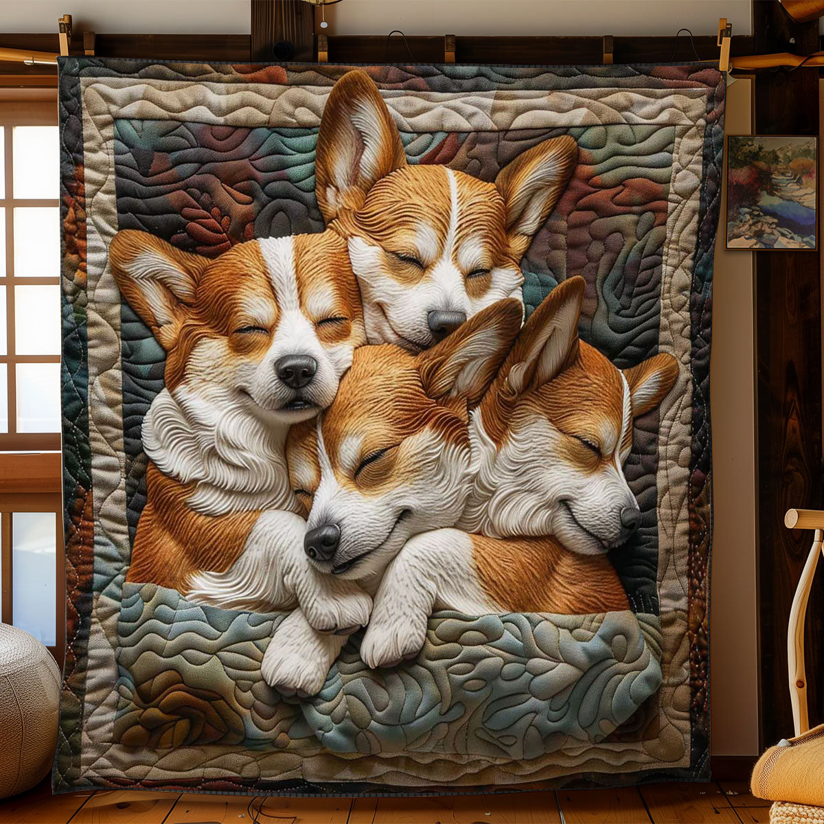 Corgi Cozy Retreat WN2808087CL Quilt