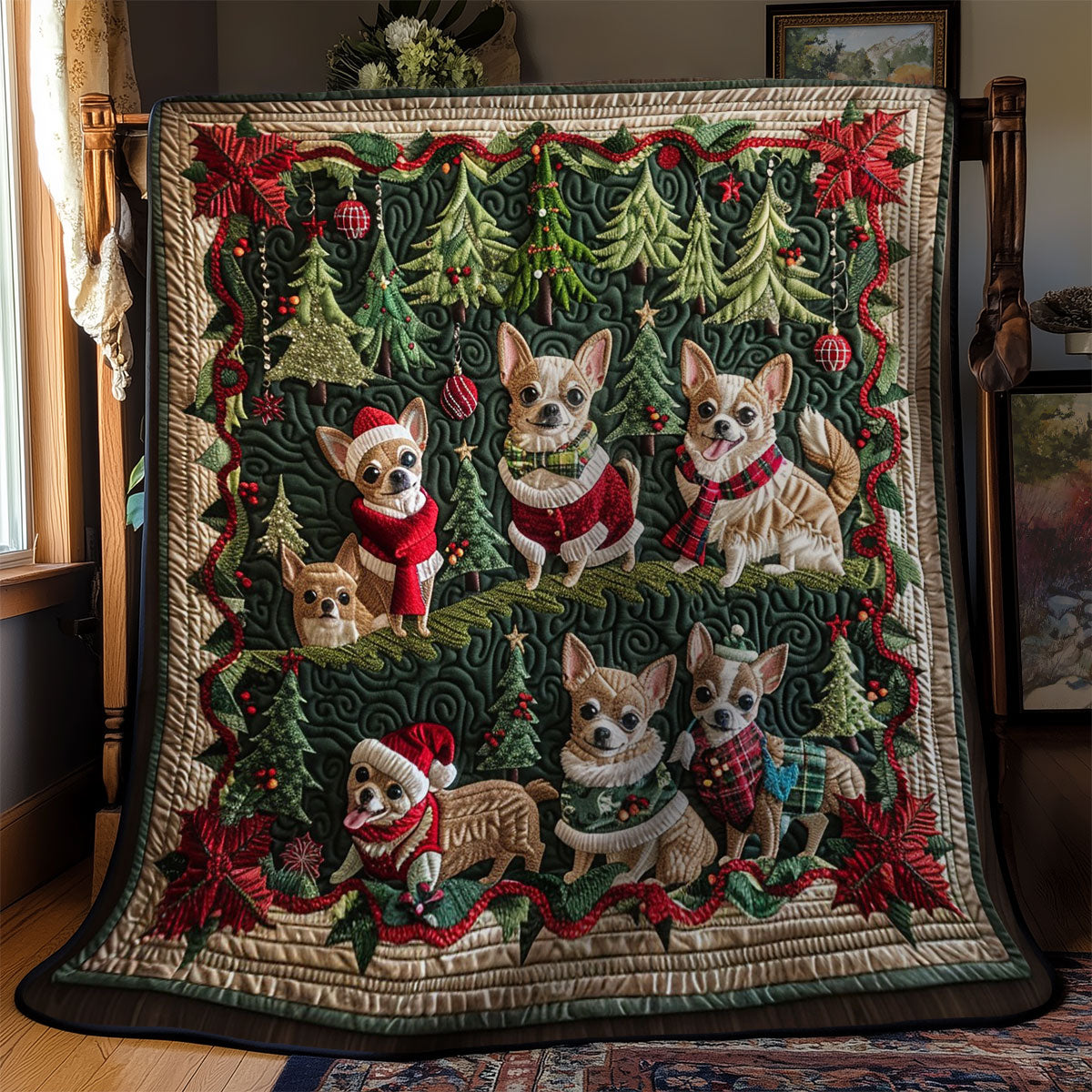 Corgi Parade WM1608035CL Quilt