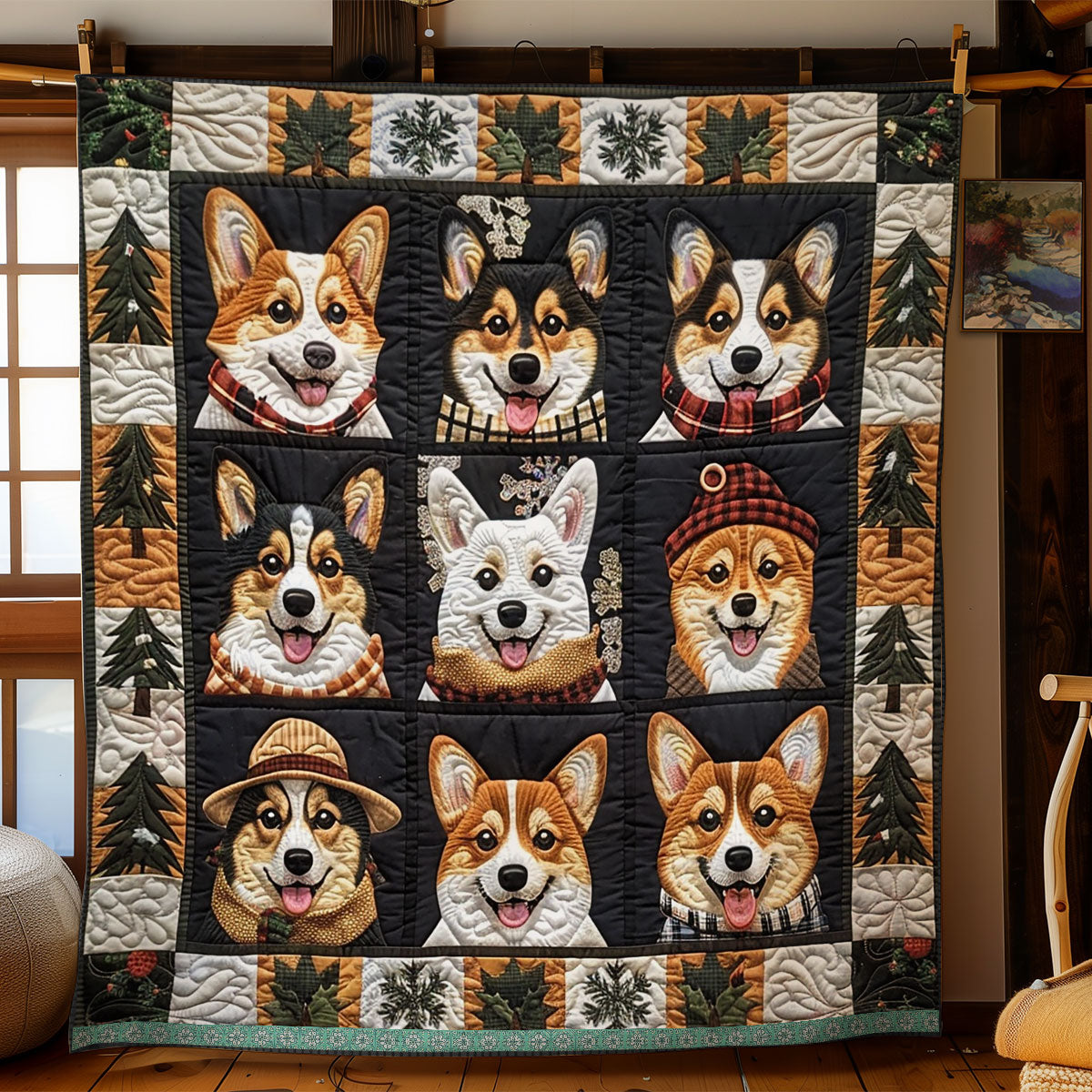 Corgi Smile WN0909033CL Quilt