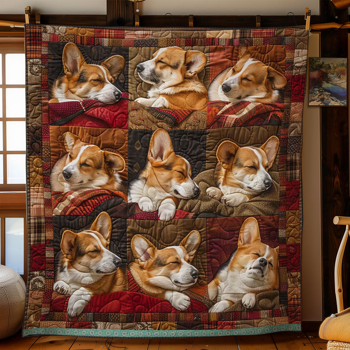 Corgi Warm Slumber WN1209006CL Quilt