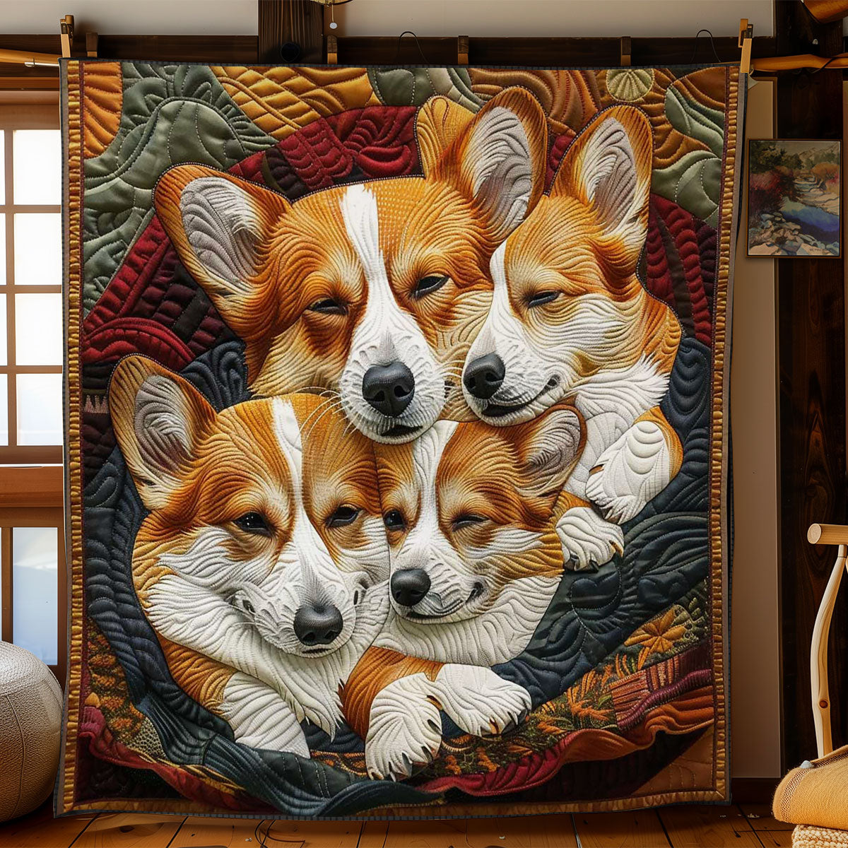 Corgi’s Cozy Corner WN2808063CL Quilt