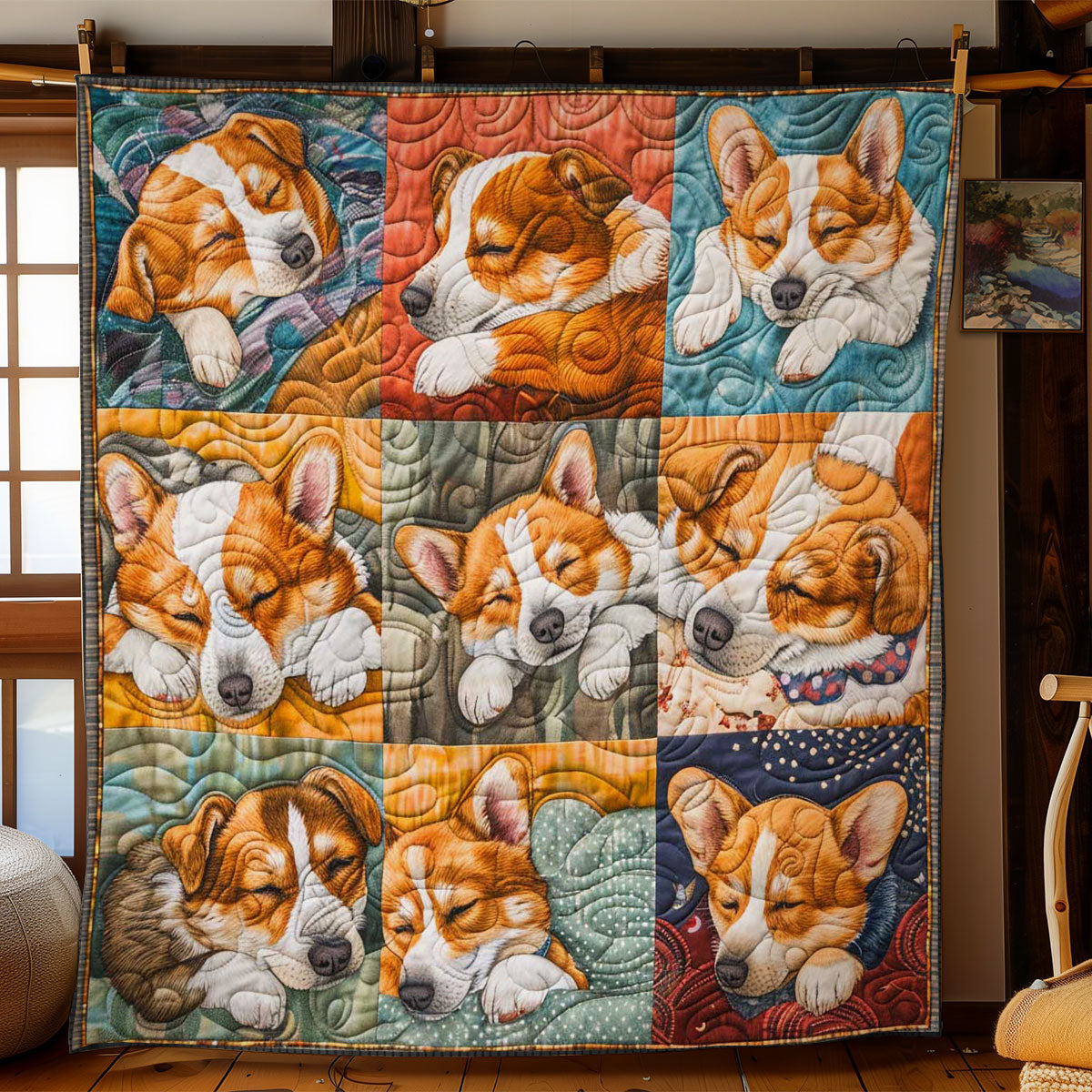 Corgi’s Cozy Dream WN2808104CL Quilt