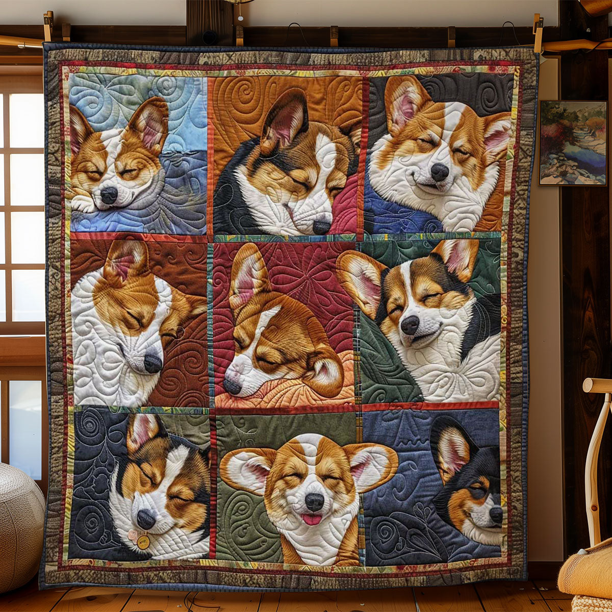 Corgi’s Restful Cradle WN2808102CL Quilt