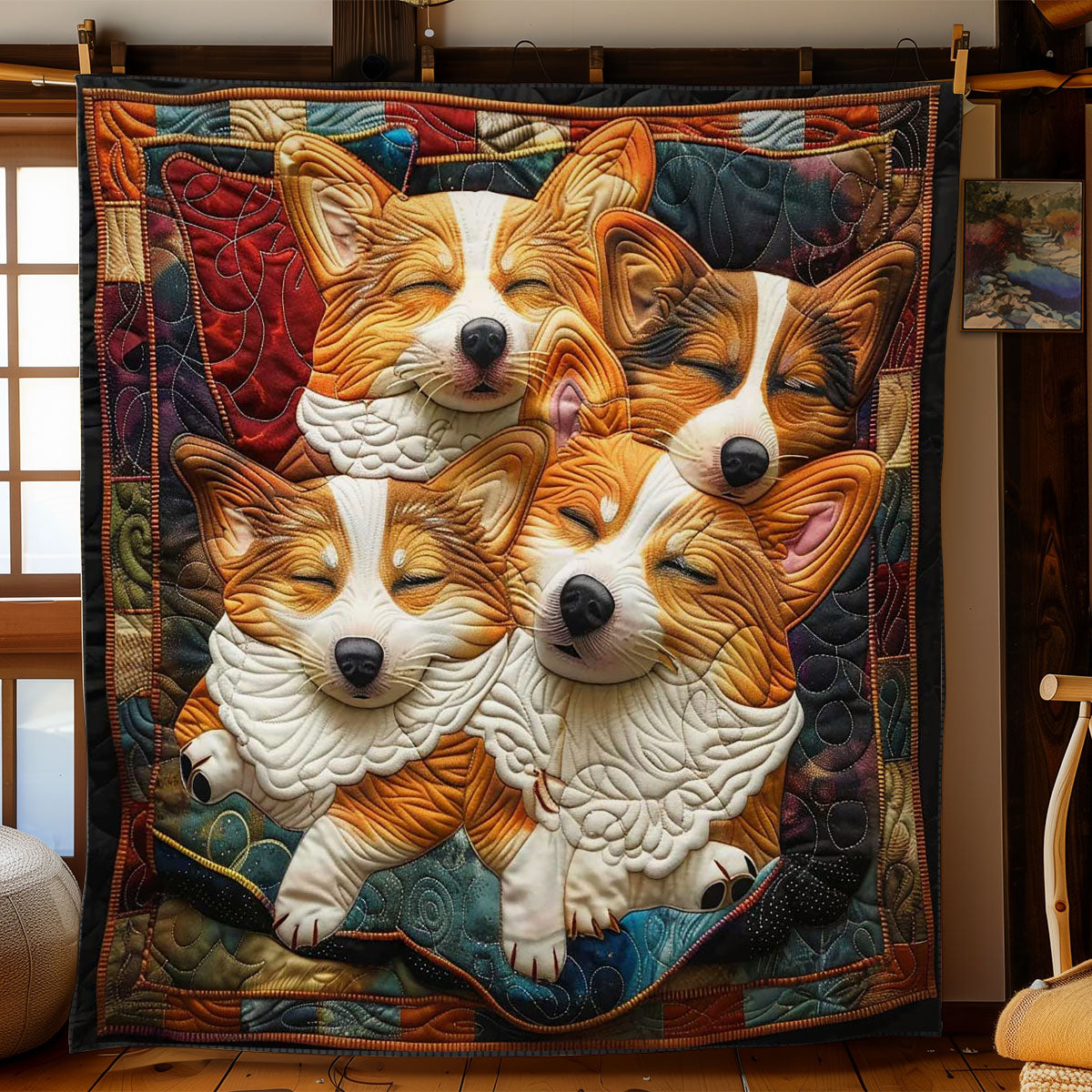 Corgi’s Serene Snuggle WN2809074CL Quilt