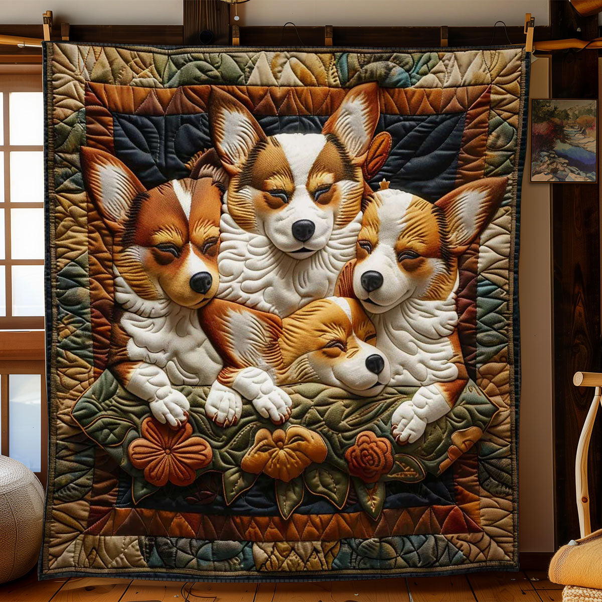 Corgi’s Soft Snuggle Spot WN2808088CL Quilt