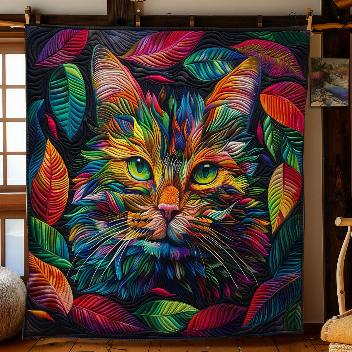 Cosmic Cat Art WN2808045CL Quilt