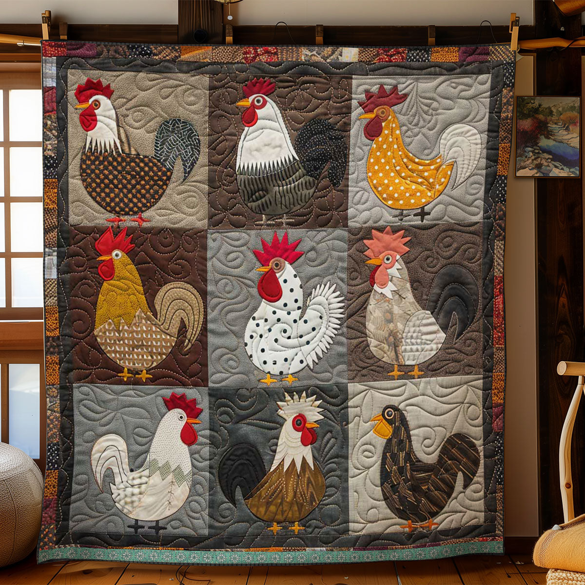 Country Chicken WN0509050CL Quilt