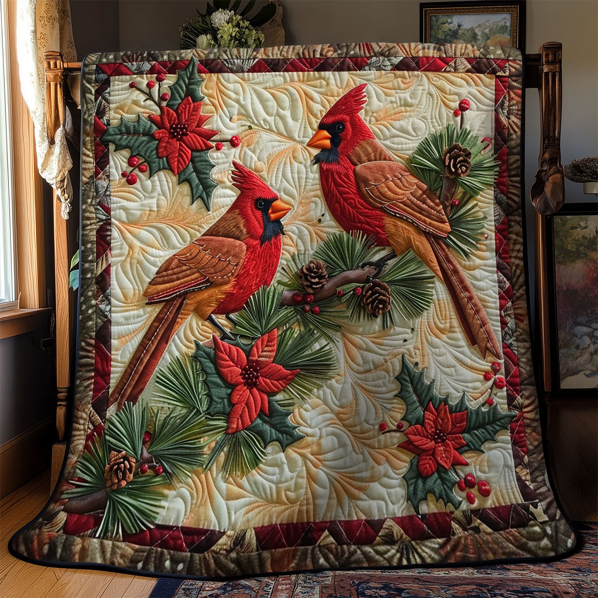Couple Of Cardinals WM0509028CL Quilt