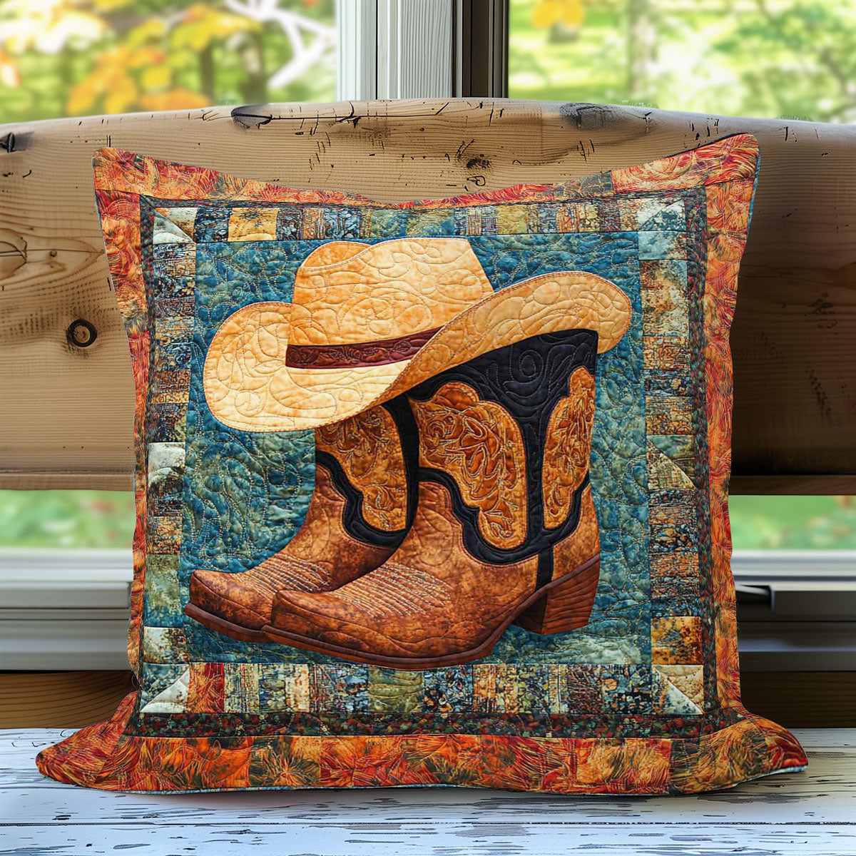 Cowboy Boots WN0208067CL Quilt Pillow Case