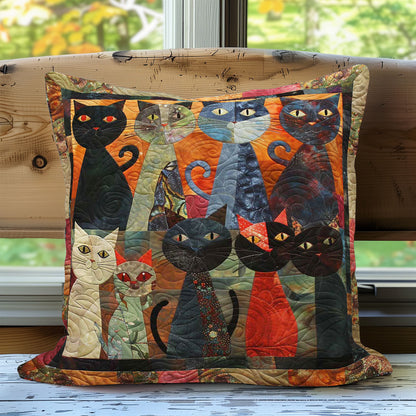 Cozy Cats WN3007059CL Quilt Pillow Case