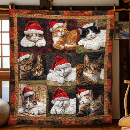 Cozy Christmas Cats WN1508105CL Quilt