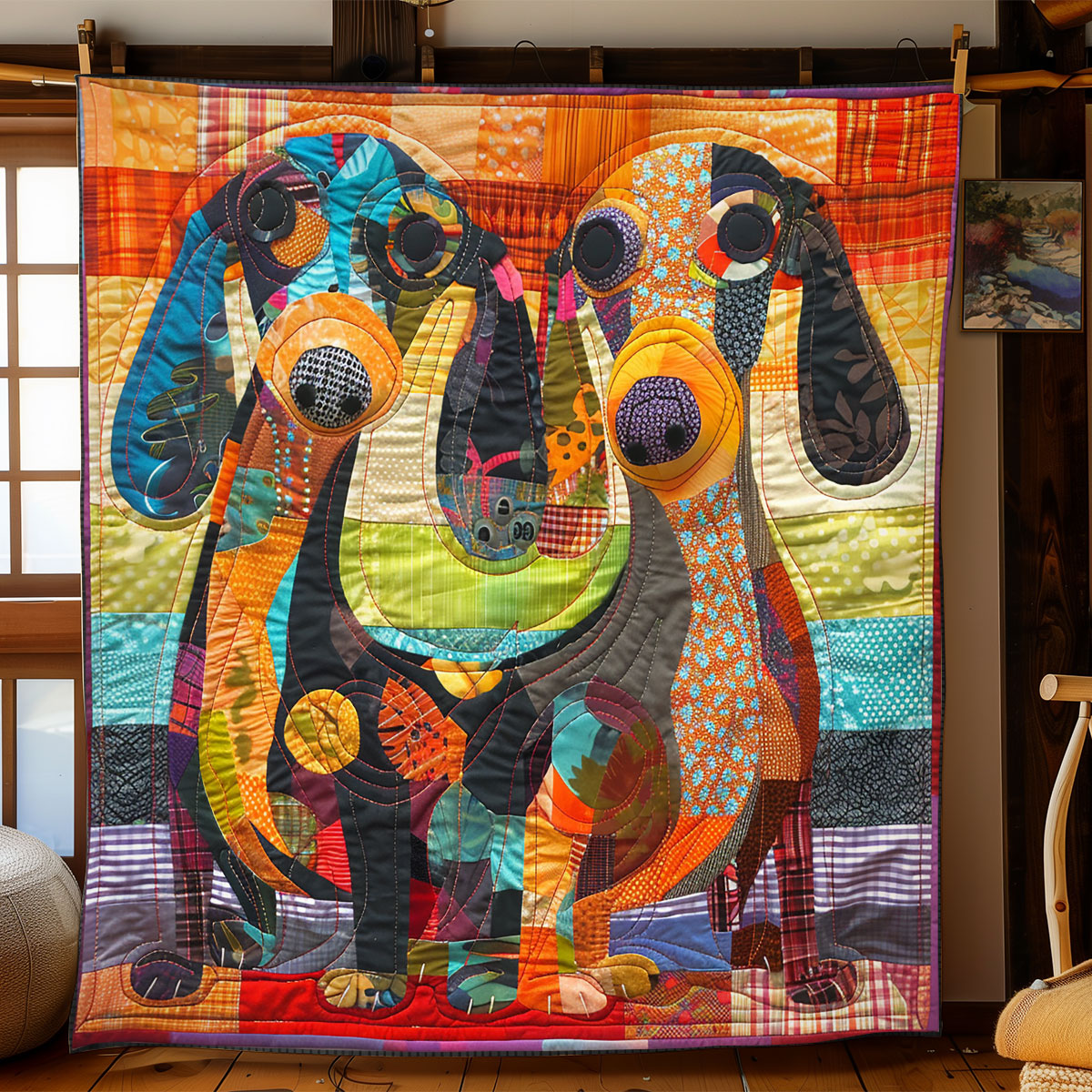 Cozy Dachshund WN2208048CL Quilt