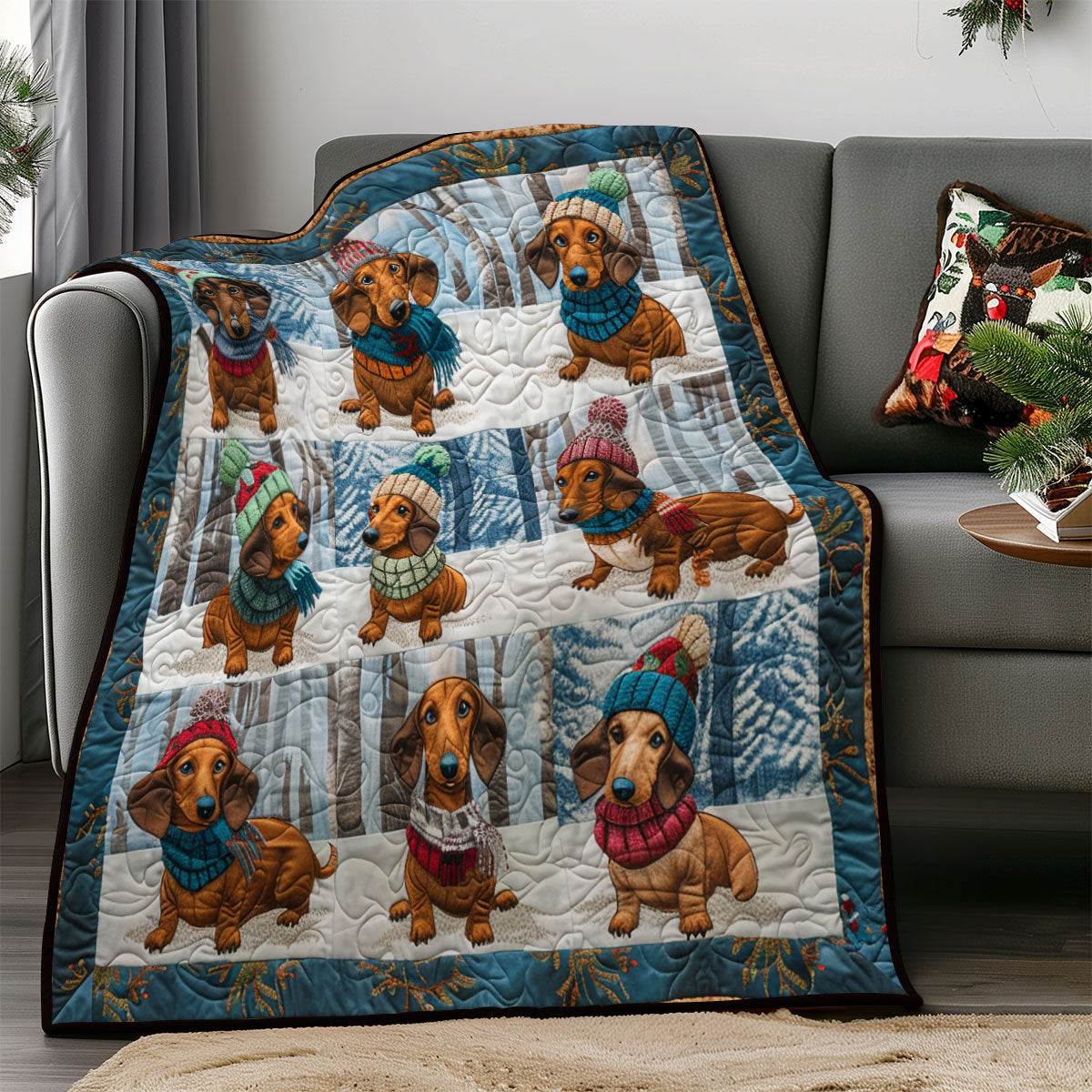 Cozy Dachshunds SR2308004CL Quilt