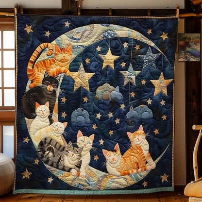 Crescent Moon Cats Rest WN0909095CL Quilt