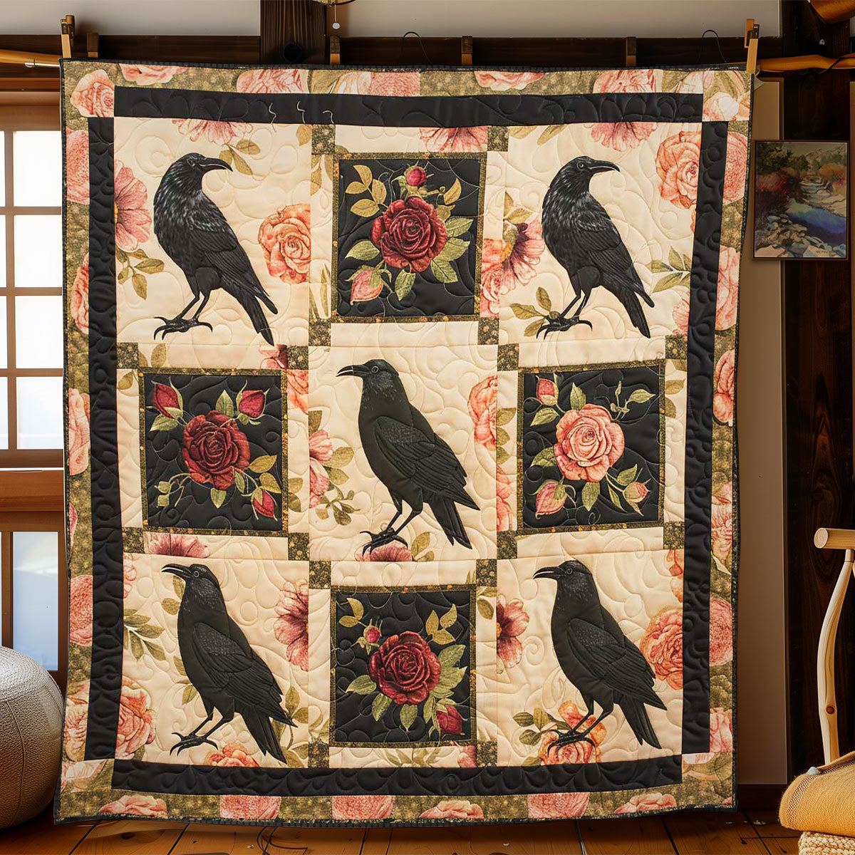 Crow Rose Enchantment WN2108159CL Quilt