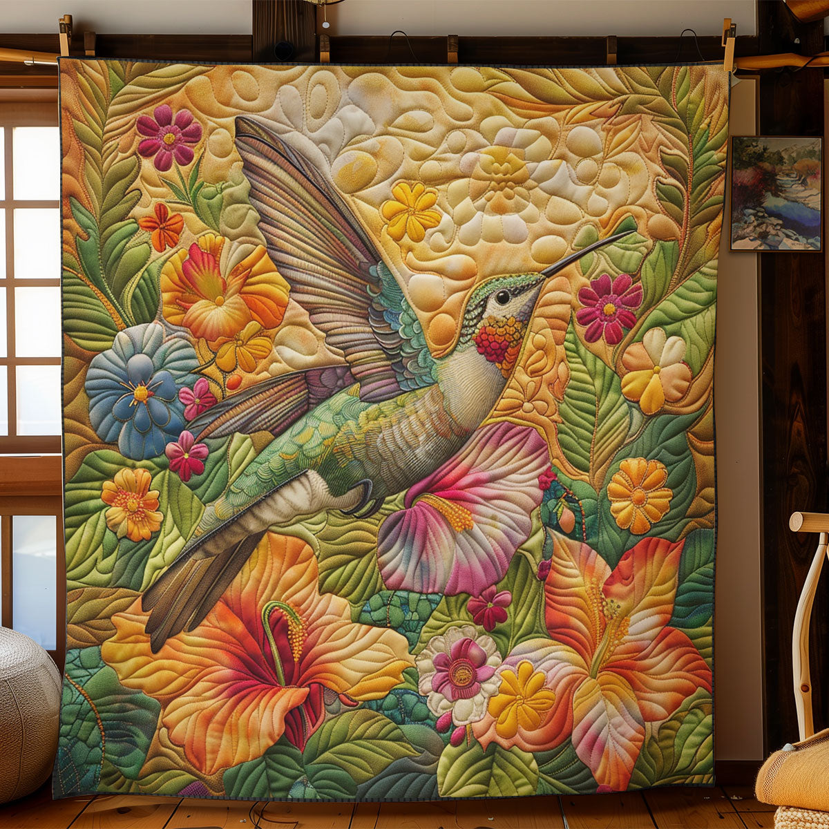 Crystal Hummingbird SR1908003CL Quilt