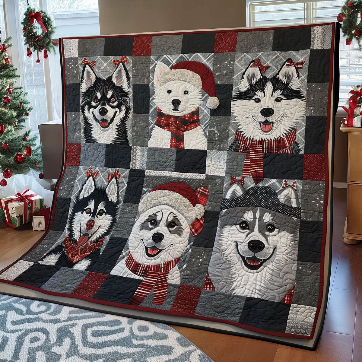 Cute Husky SR0908049CL Quilt