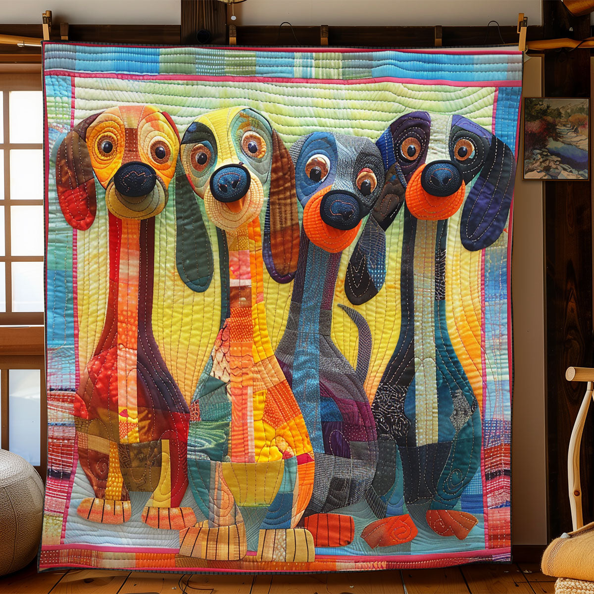 Dachshund Nest WN2208053CL Quilt