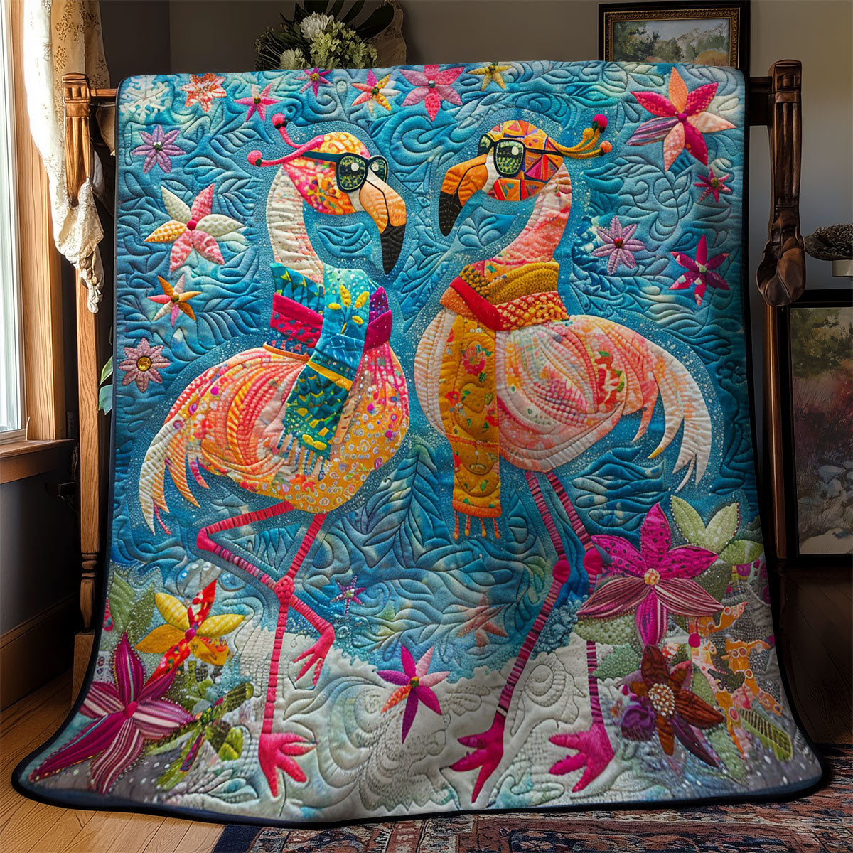 Dancing Party Flamingos WM2408030CL Quilt