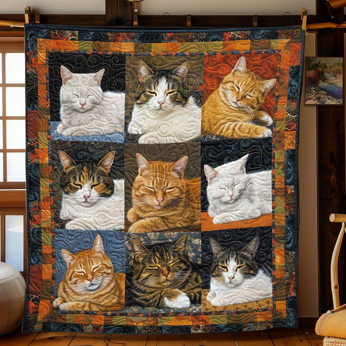 Delightful Cats WN1508087CL Quilt