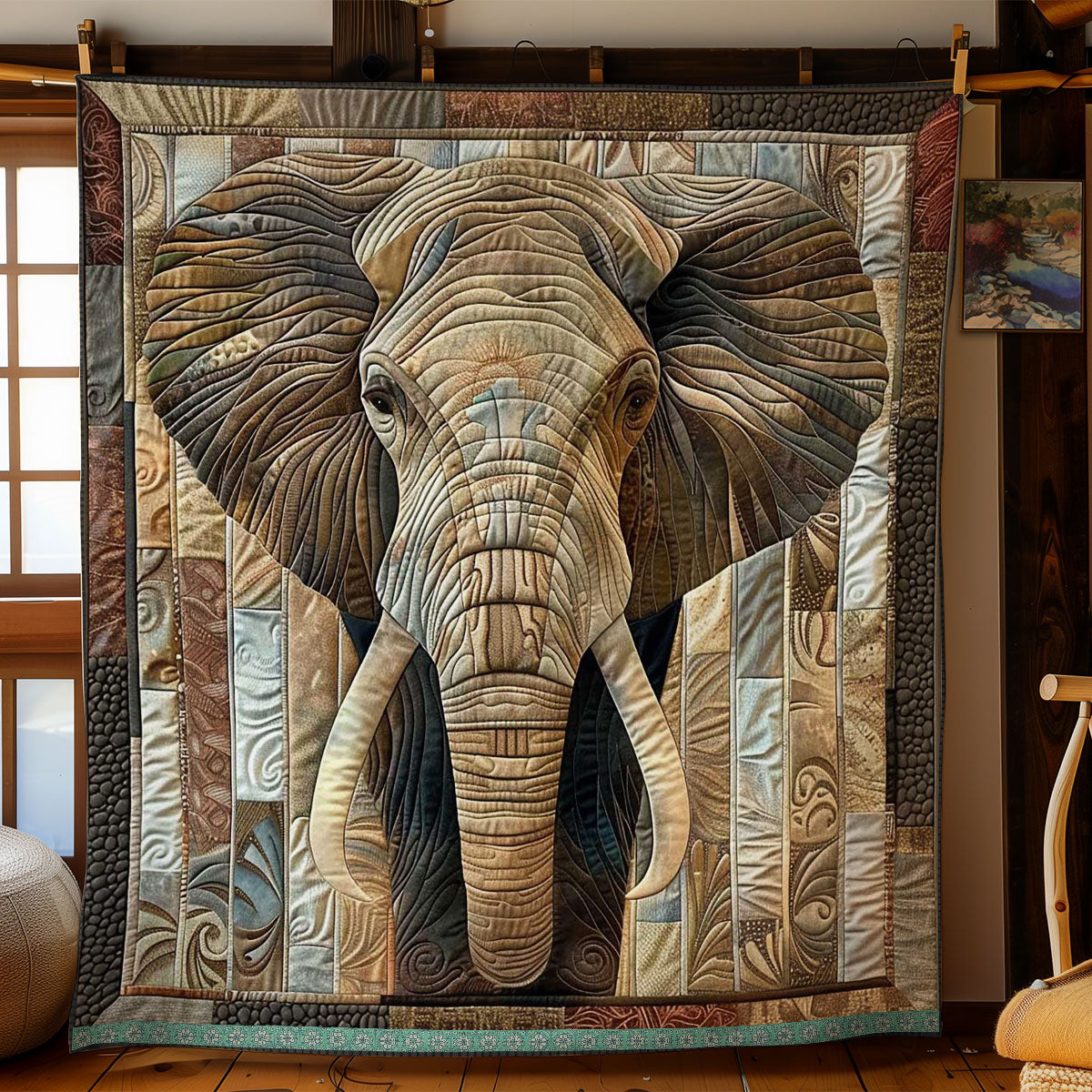 Desert Elephant WN2908016CL Quilt