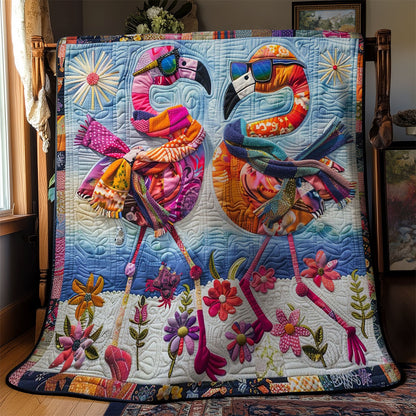 Double Flamingos WM2808077CL Quilt