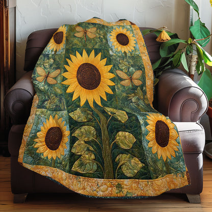 Dragonfly And Sunflowers WN0508019CL Quilt