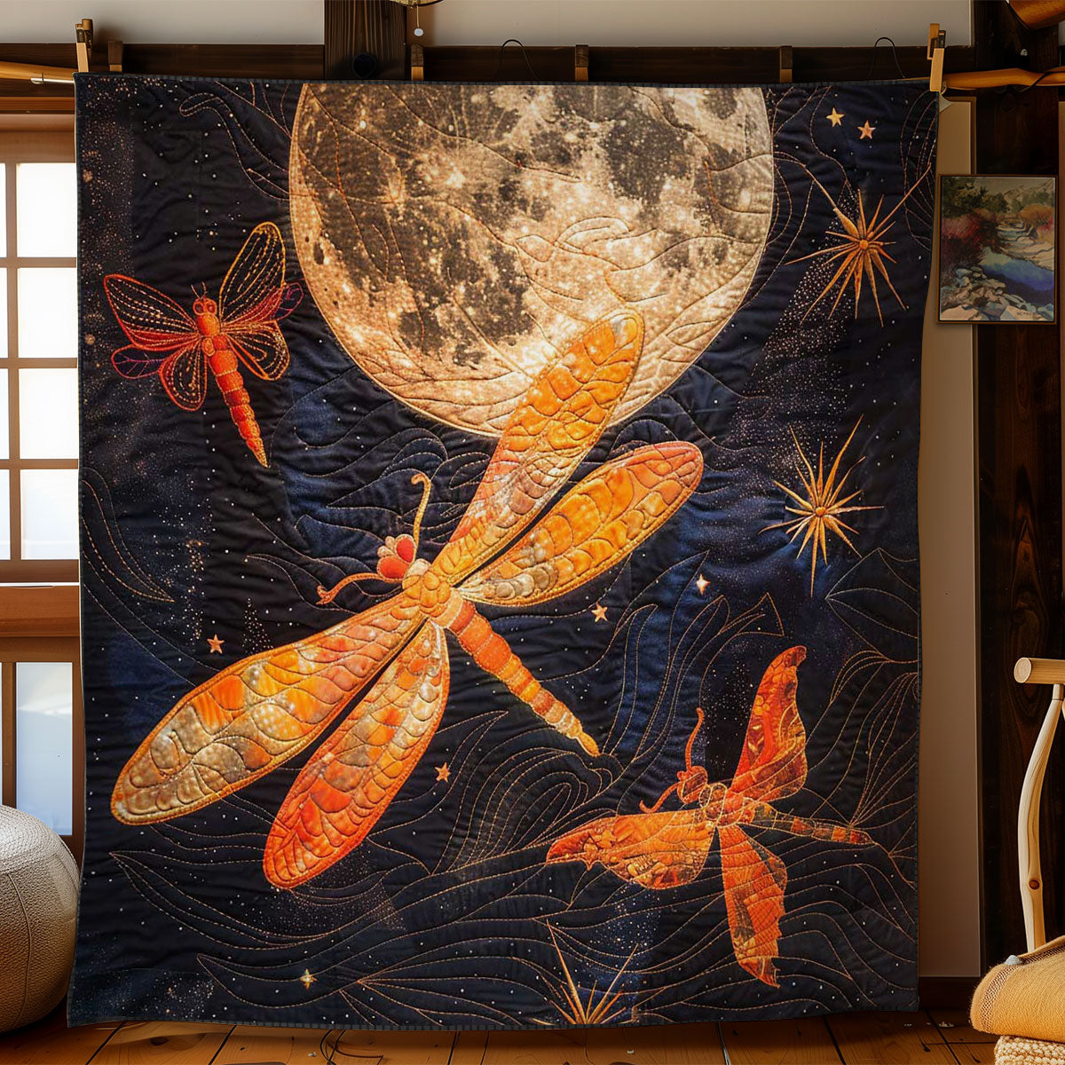 Dragonfly Moonlit Whispers WN2708046CL Quilt