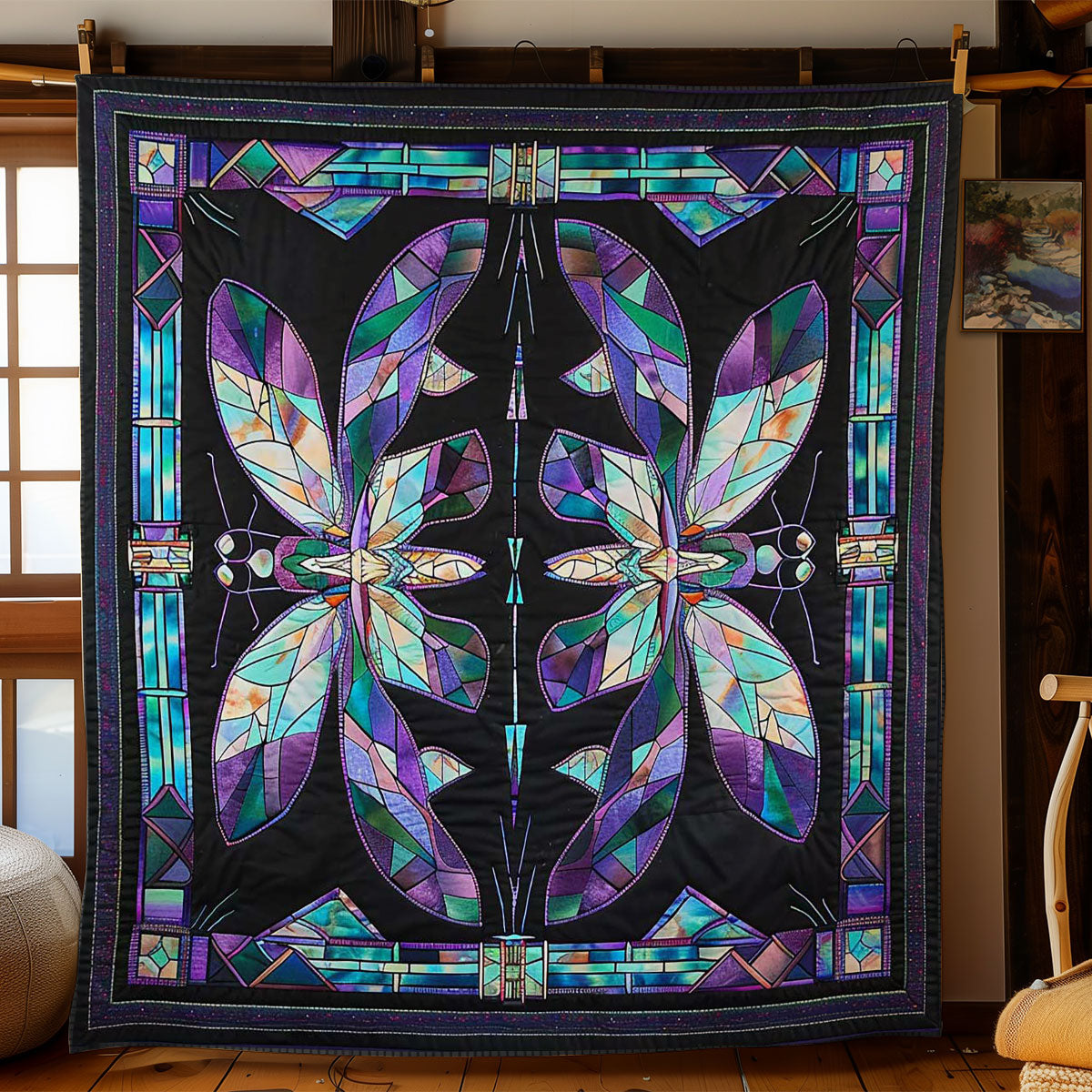 Dragonfly Mosaic WN2708039CL Quilt