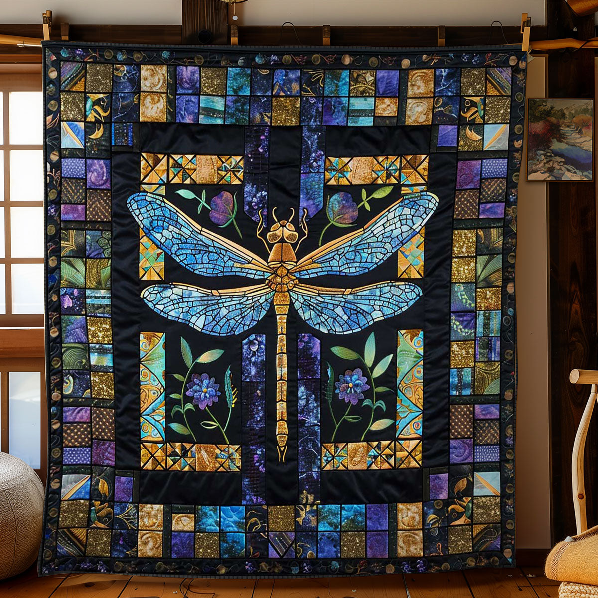 Dragonfly's Crystal Wings WN2808038CL Quilt