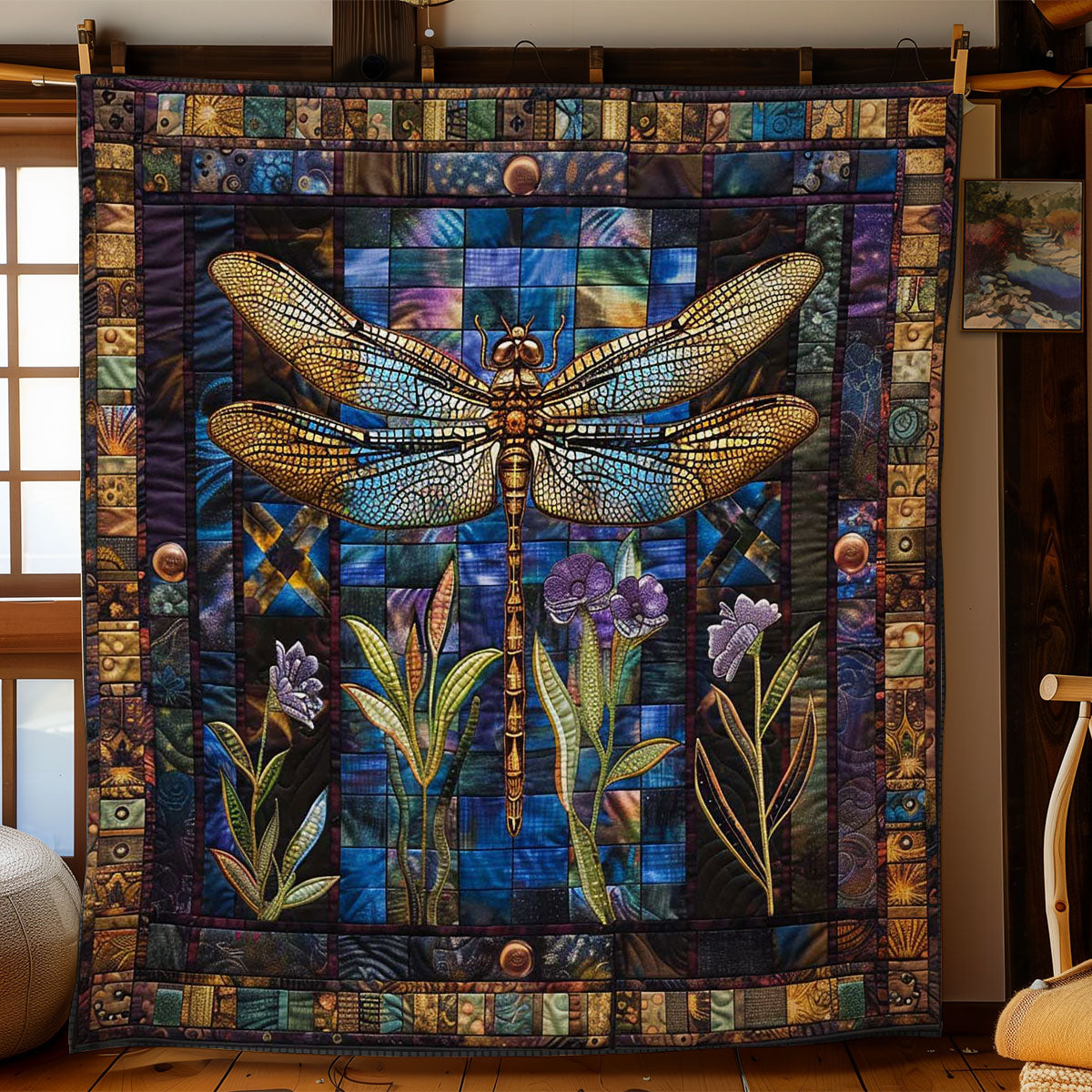 Dragonfly's Hidden Oasis WN2808040CL Quilt