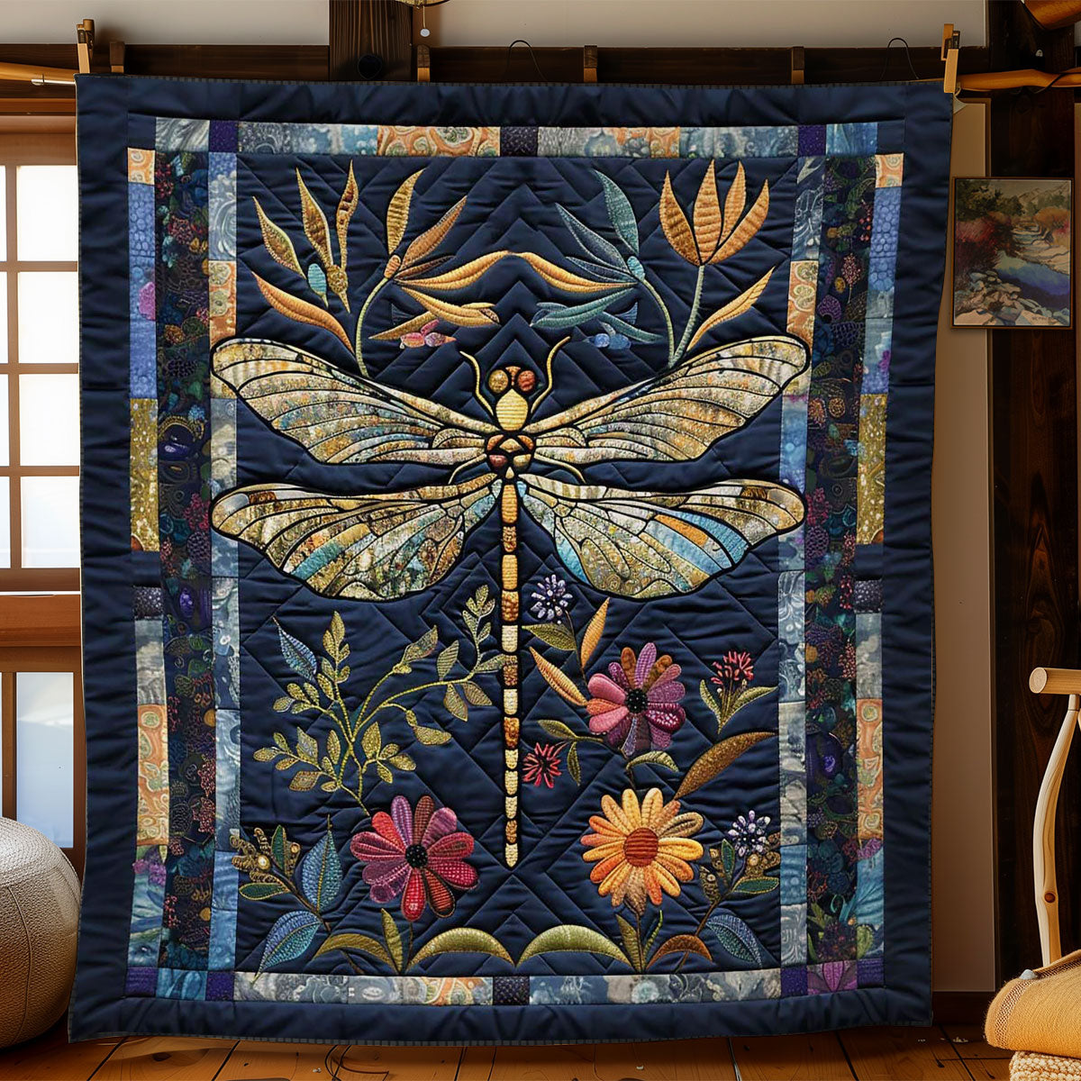 Dragonfly’s Secret Realm WN2808031CL Quilt