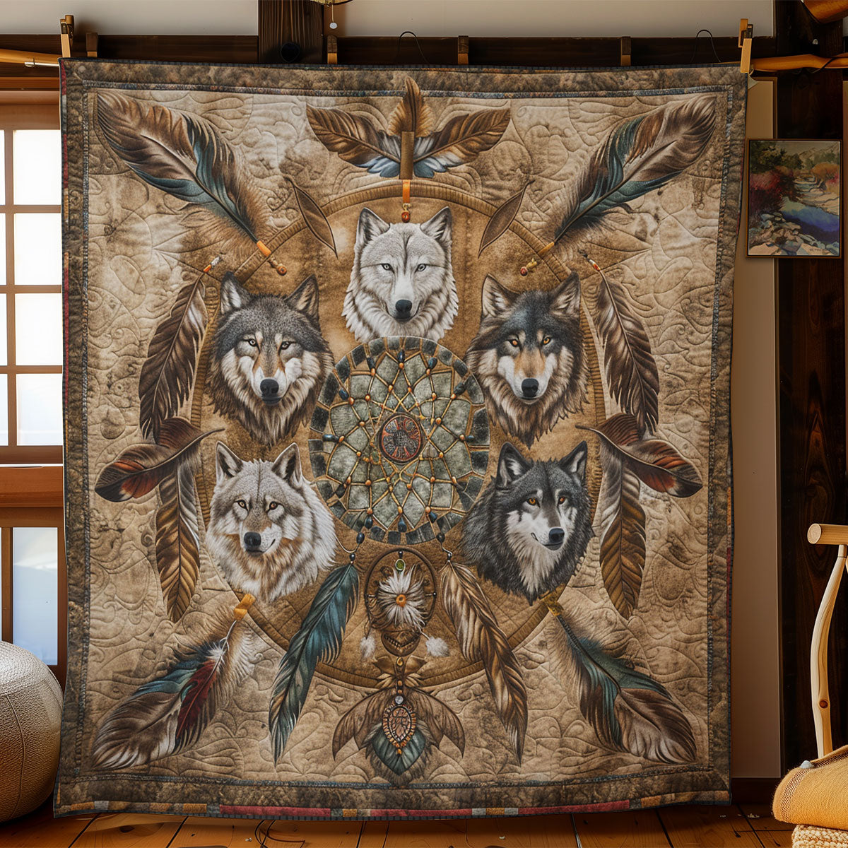 Dreamcatcher Wolf SR2608005CL Quilt