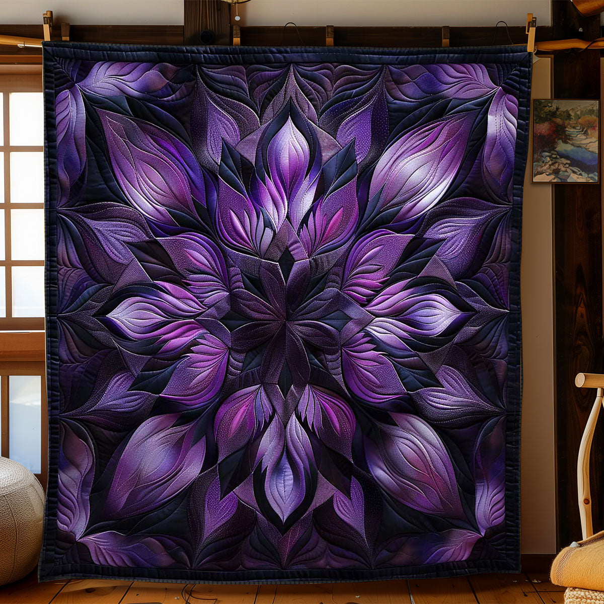 Dreamy Purple Flower WN1508100CL Quilt