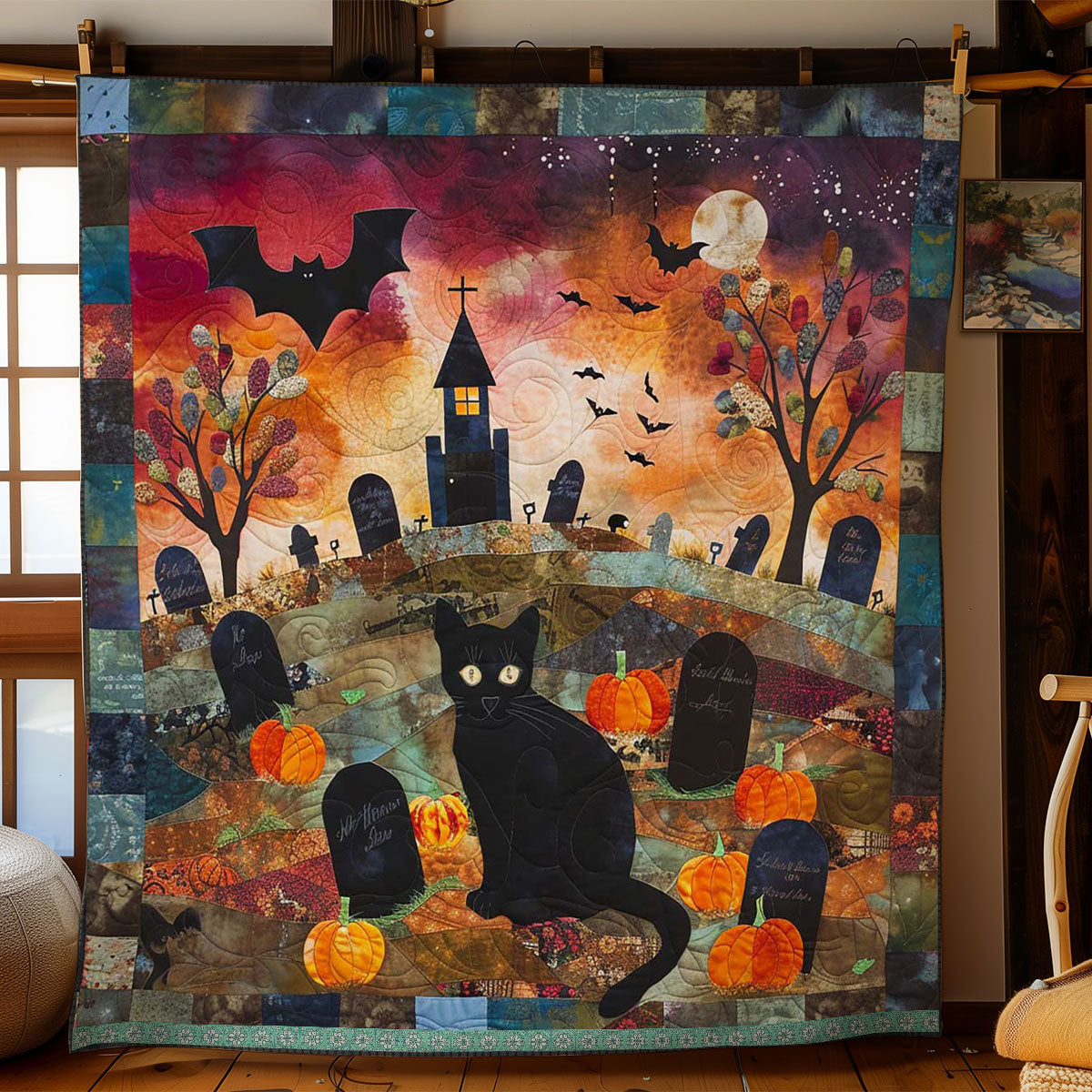 Eerie Cat WN1609065CL Quilt