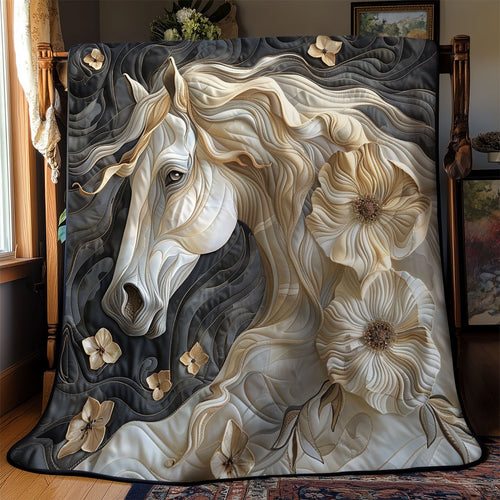 Elegants Beige Horse WM2308023CL Quilt