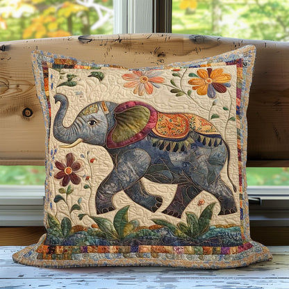 Elephant And Flowers WN0108002CL Quilt Pillow Case