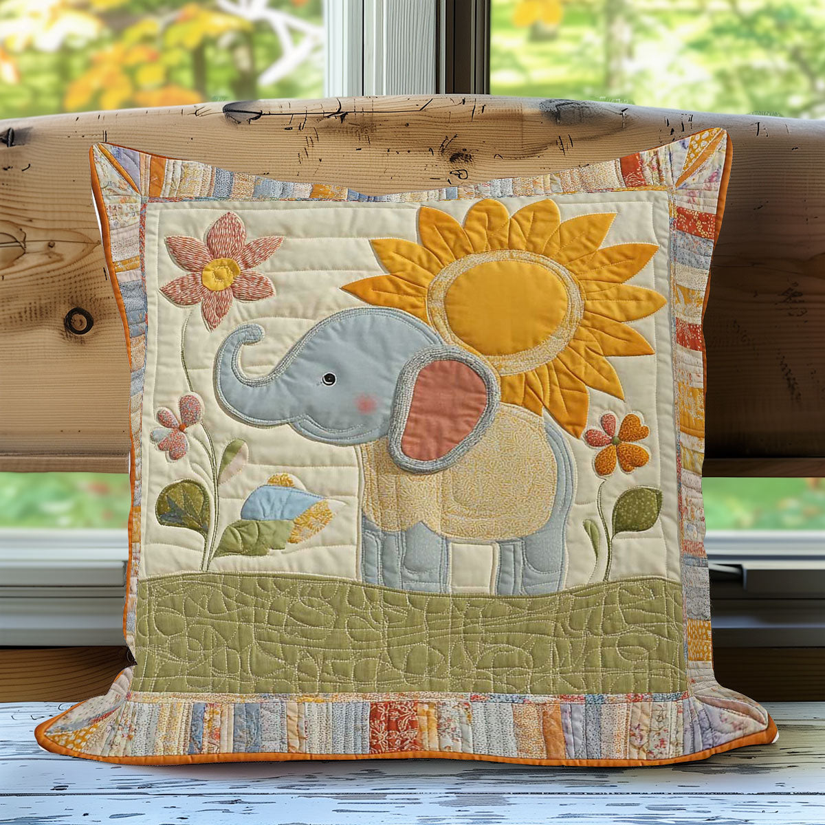 Elephant Baby WN0108004CL Quilt Pillow Case