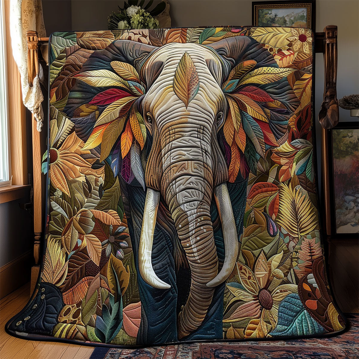 Elephant In Forest WM0909031CL Quilt