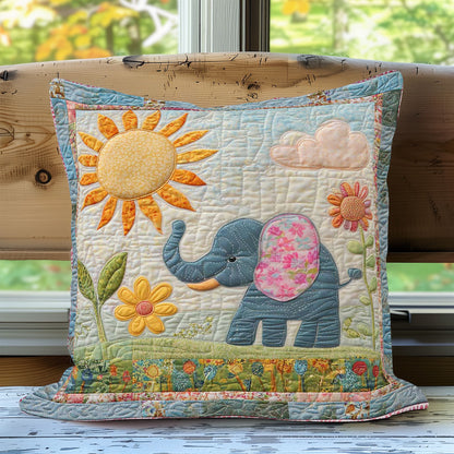 Elephant Patch Parade WN0108007CL Quilt Pillow Case