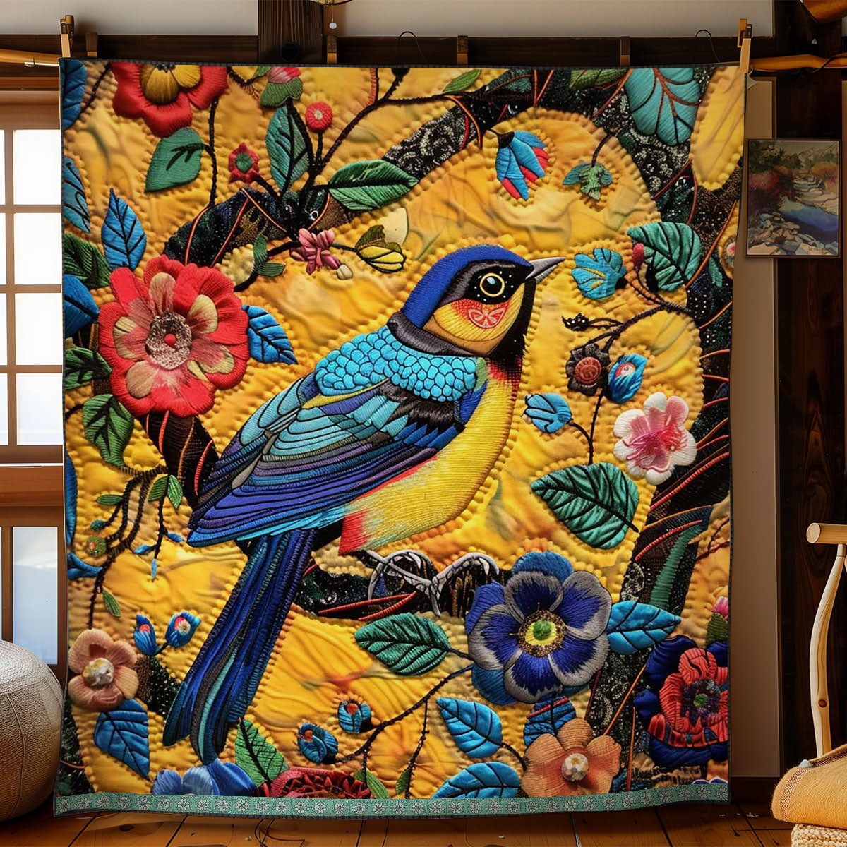 Enchanted Bluebird WN0509038CL Quilt