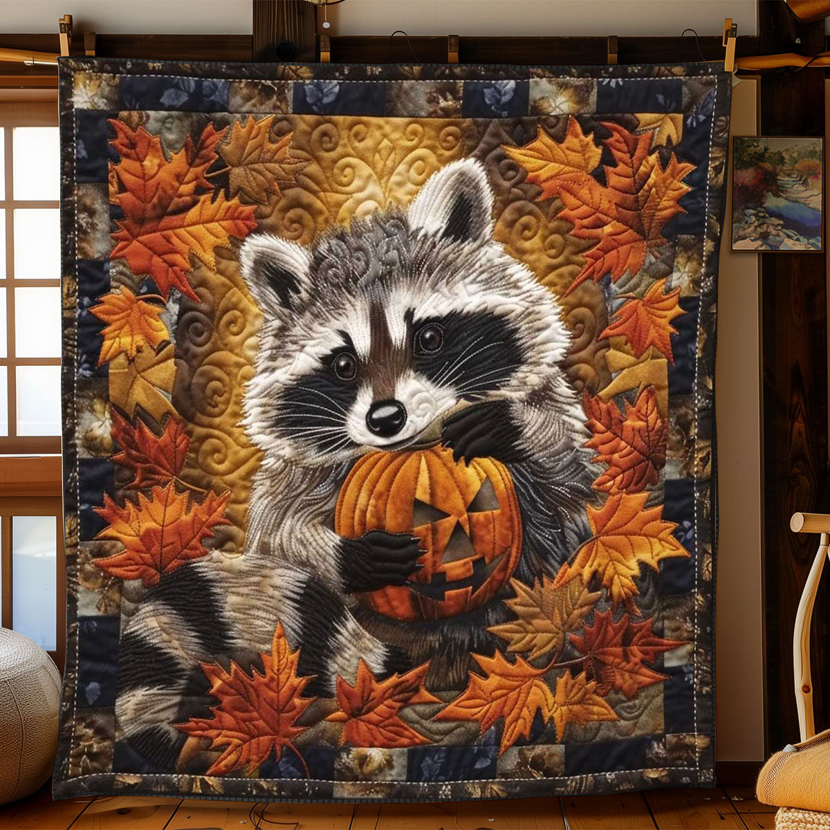 Enchanted Halloween Raccoon WN1508062CL Quilt