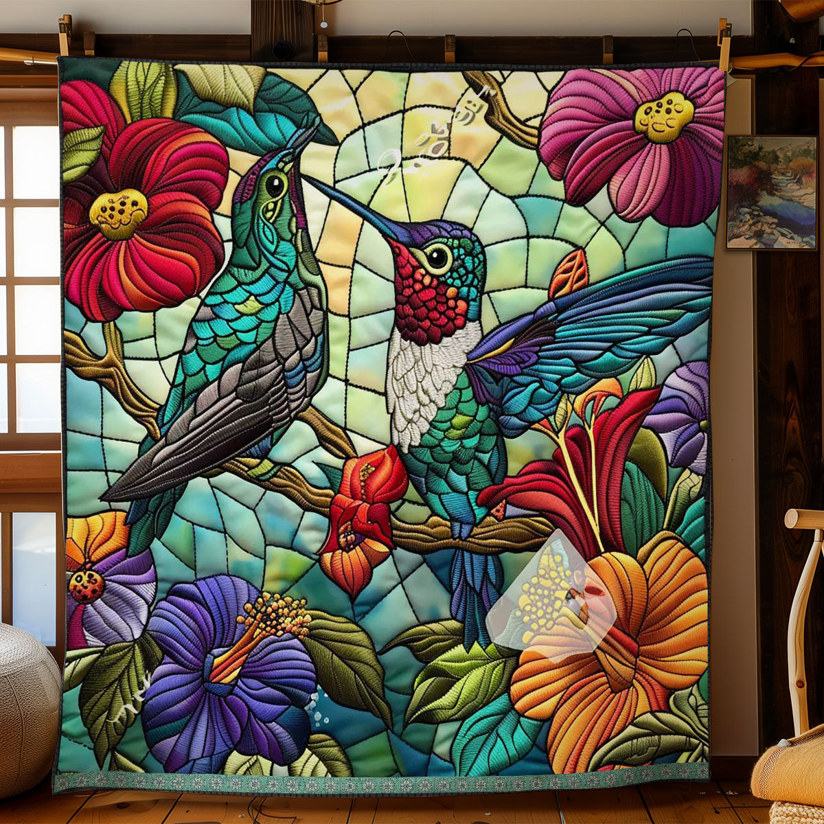 Enchanted Hummingbirds WN0509059CL Quilt