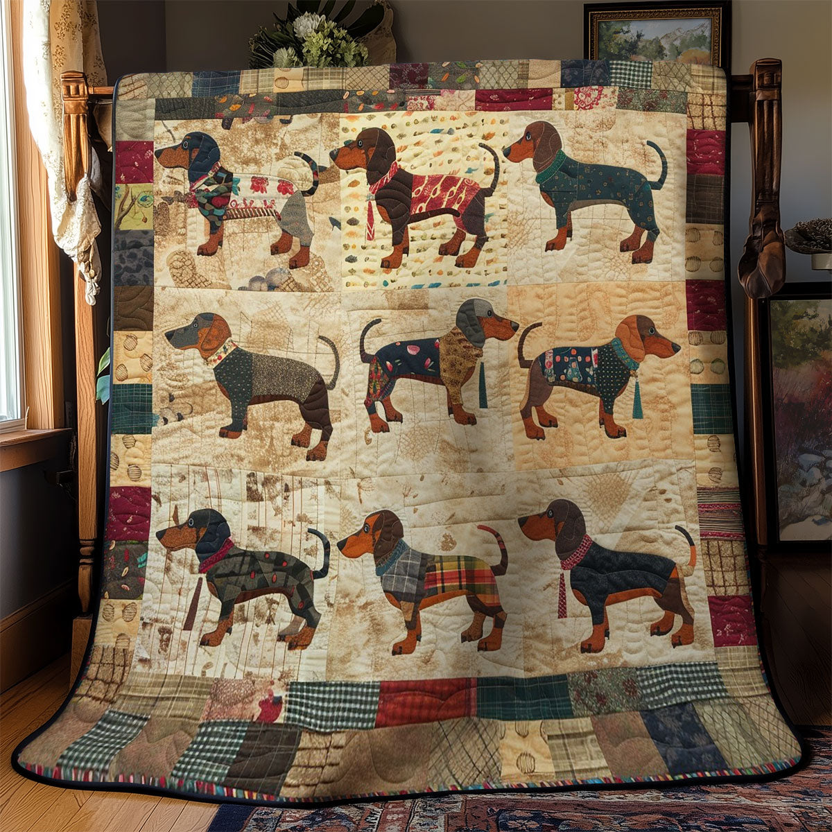 Enthusiastic Dogs WM2308025CL Quilt