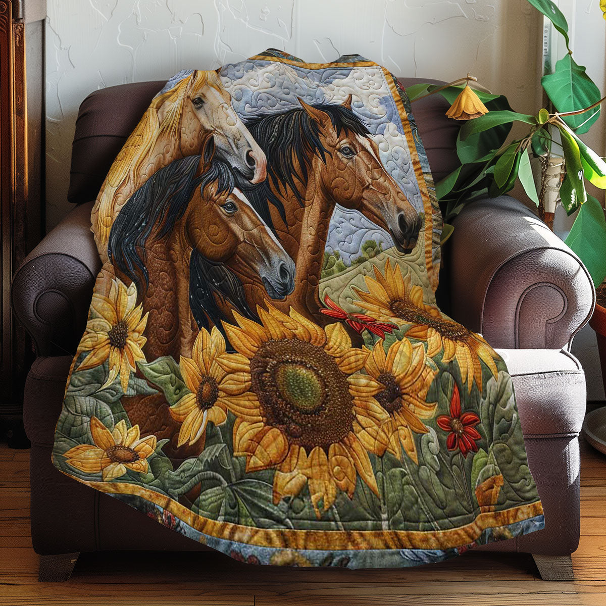 Equine Sunflowers WN3007038CL Quilt