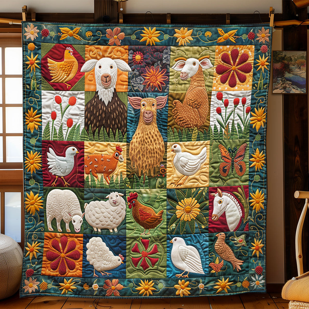 Farmyard Friends WN2208092CL Quilt