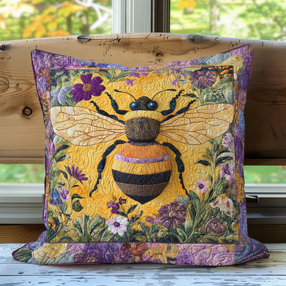 Fat Bees And Flowers WN3107070CL Quilt Pillow Case