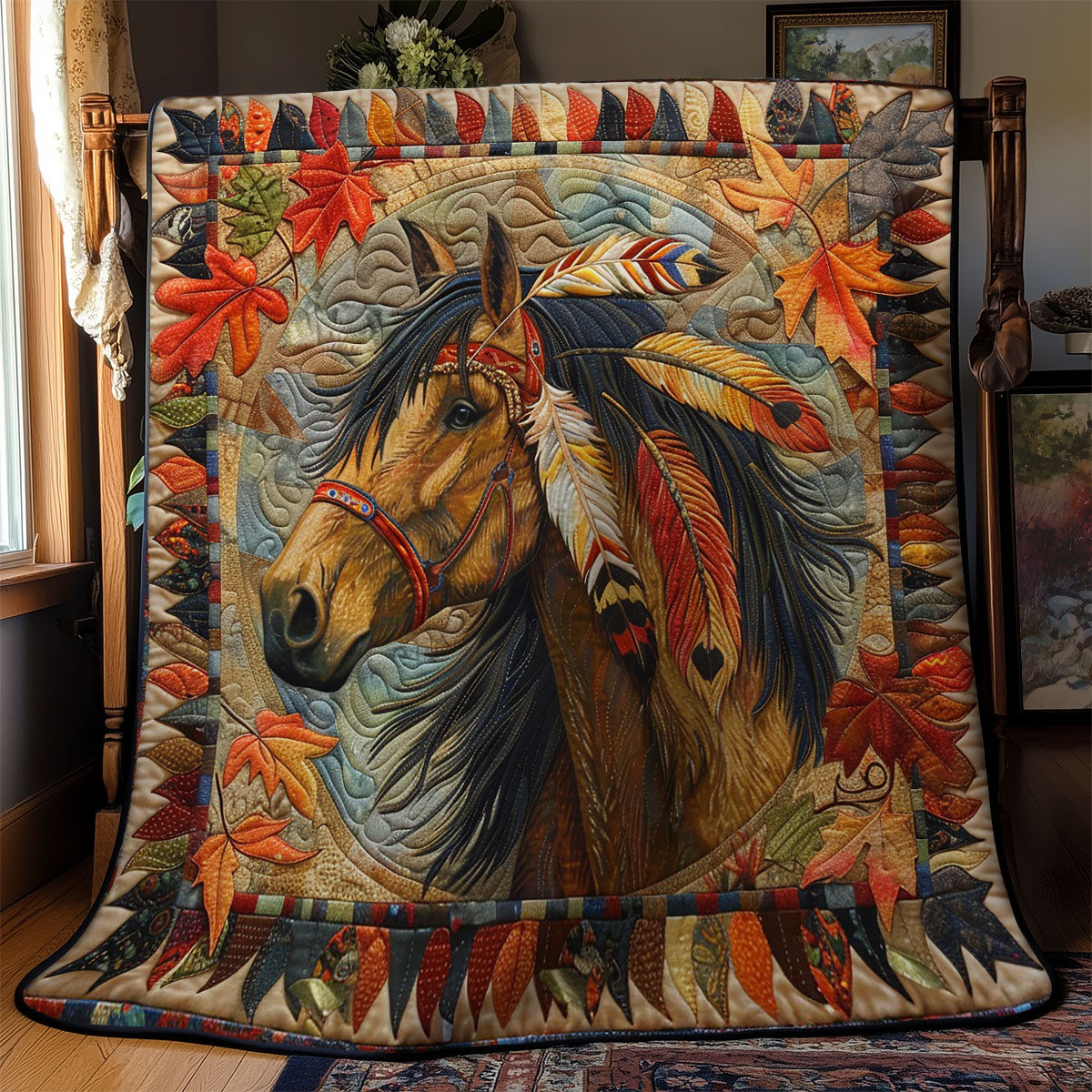 Feathers Horse WM2308081CL Quilt